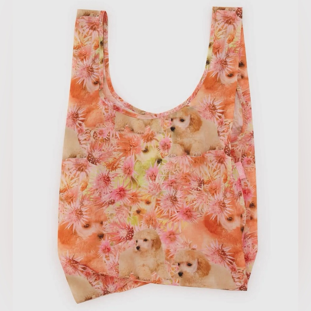 BAGGU Standard Reusable Tote Bag - Colorful Spikey Puppy Pattern -Collina Strada